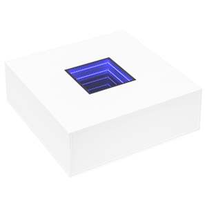 Konferenční stolek s Infinity LED bílý 100 x 100 x 40 cm - obrázek 3