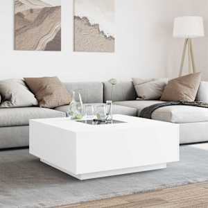 Konferenční stolek s Infinity LED bílý 100 x 100 x 40 cm - obrázek 4