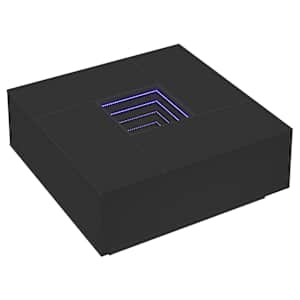 vidaXL Τραπεζάκι Σαλονιού Infinity LED Μαύρο 100x100x40 εκ.