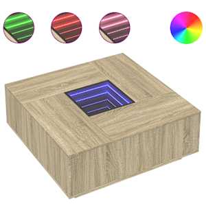 Konferenční stolek s Infinity LED dub sonoma 100 x 100 x 40 cm - obrázek 2