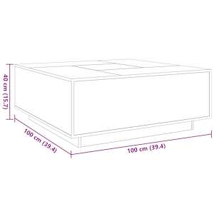 Konferenční stolek s Infinity LED dub sonoma 100 x 100 x 40 cm - obrázek 13