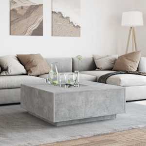 Konferenční stolek s Infinity LED betonově šedý 100x100x40 cm - obrázek 4