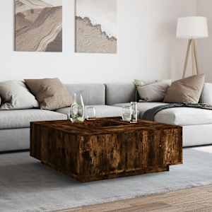 Konferenční stolek kouřový dub 100x100x40 cm kompozitní dřevo - obrázek 3
