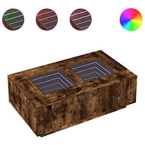 Konferenční stolek s Infinity LED kouřový dub 116 x 69 x 40 cm - obrázek 2