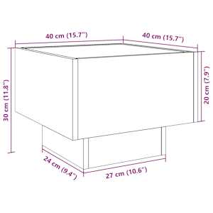 Noční stolek s Infinity LED šedý sonoma 40 x 40 x 30 cm - obrázek 13