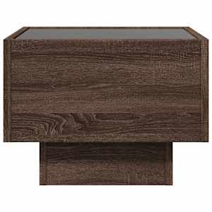 Noční stolek s Infinity LED hnědý dub 40 x 40 x 30 cm - obrázek 6