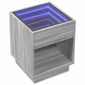 Noční stolek s Infinity LED šedý sonoma 40 x 40 x 50 cm - obrázek 3