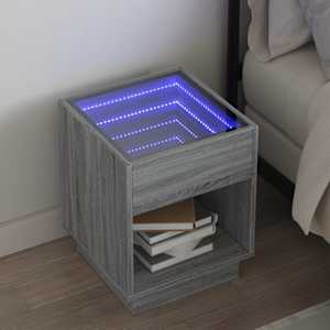 Noční stolek s Infinity LED šedý sonoma 40 x 40 x 50 cm - obrázek 1