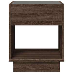 Noční stolek s Infinity LED hnědý dub 40 x 40 x 50 cm - obrázek 6