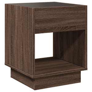 Noční stolek s Infinity LED hnědý dub 40 x 40 x 50 cm - obrázek 8