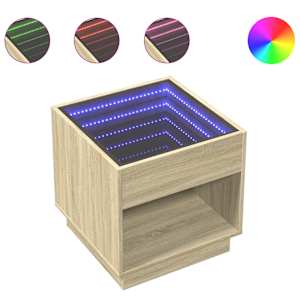Noční stolek s Infinity LED dub sonoma 50 x 50 x 50 cm - obrázek 2