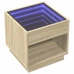 Noční stolek s Infinity LED dub sonoma 50 x 50 x 50 cm - obrázek 3