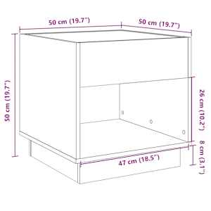 Noční stolek s Infinity LED dub sonoma 50 x 50 x 50 cm - obrázek 13