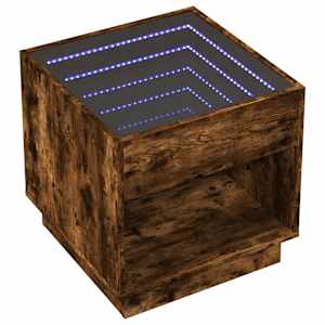 Noční stolek s Infinity LED kouřový dub 50 x 50 x 50 cm - obrázek 3