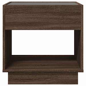 Noční stolek s Infinity LED hnědý dub 50 x 50 x 50 cm - obrázek 6