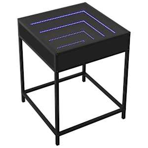 Noční stolek s Infinity LED černý 40 x 40 x 51 cm - obrázek 3