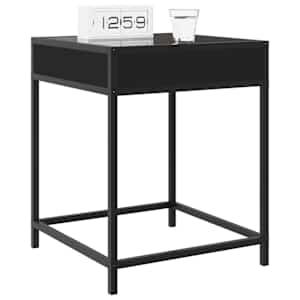 Noční stolek s Infinity LED černý 40 x 40 x 51 cm - obrázek 5