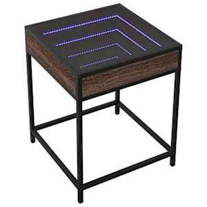 Noční stolek s Infinity LED hnědý dub 40 x 40 x 51 cm - obrázek 3