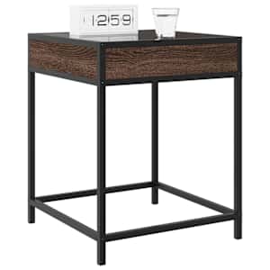 Noční stolek s Infinity LED hnědý dub 40 x 40 x 51 cm - obrázek 5