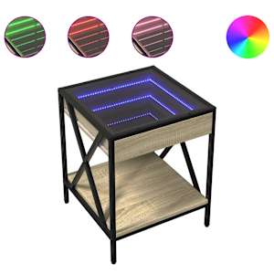 Noční stolek s Infinity LED dub sonoma 40 x 40 x 49 cm - obrázek 2