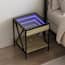  vidaXL sonoma tölgy végtelen hatású LED-es éjjeliszekrény 40x40x49 cm termék 2. képe
