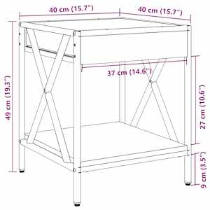 Noční stolek s Infinity LED šedý sonoma 40 x 40 x 49 cm - obrázek 13