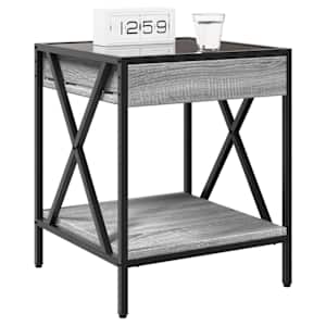 Noční stolek s Infinity LED šedý sonoma 40 x 40 x 49 cm - obrázek 5