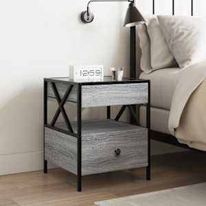 Noční stolek s Infinity LED šedý sonoma 40 x 40 x 51 cm - obrázek 4