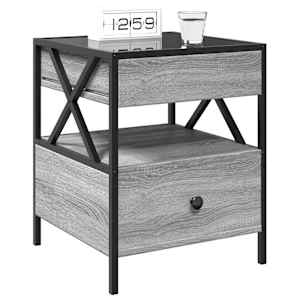 Noční stolek s Infinity LED šedý sonoma 40 x 40 x 51 cm - obrázek 5