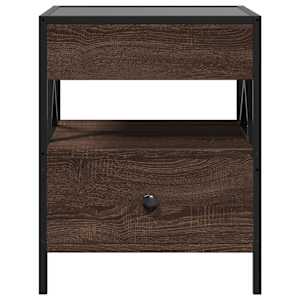 Noční stolek s Infinity LED hnědý dub 40 x 40 x 51 cm - obrázek 6