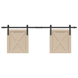 Komplet za drsna vrata omare 122 cm ogljikovo jeklo