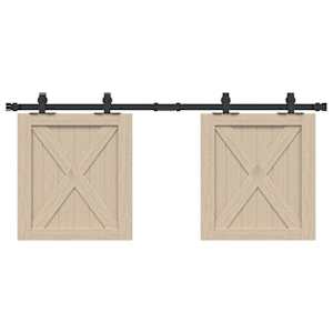 Komplet za drsna vrata omare 122 cm ogljikovo jeklo