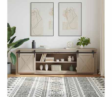vidaXL Kit de porte d'armoire coulissante 200 cm acier au carbone