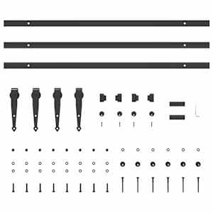 Kování pro posuvné dveře skříně 244 cm uhlíková ocel - obrázek 4