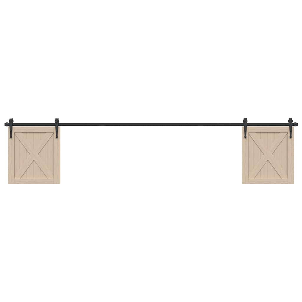 vidaXL Set uși glisante pentru dulap 244 cm oțel carbon