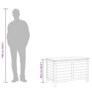 Zahradní box na podušky 99 x 50 x 56,5 cm masivní jedlové dřevo - obrázek 9