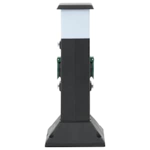 Venkovní zásuvkový sloupek lampa a hrot 2cestný 16x16x39,5 cm - obrázek 3