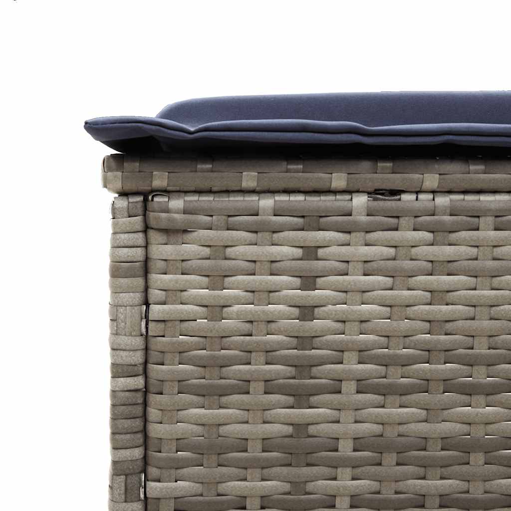 Sun Lounger Set with Cushion Outdoor Chaise Lounge 3 Piece Poly Rattan vidaXL - Picture 38 of 39