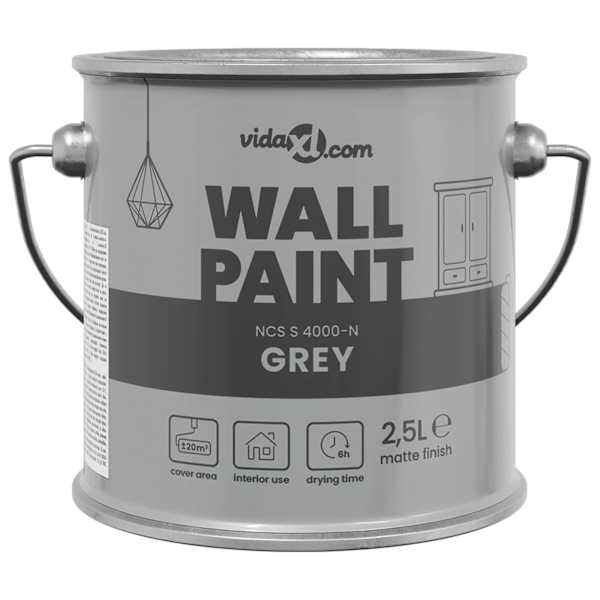 vidaXL Seinav&auml;rv Hall 2,5 L Seinaprindid