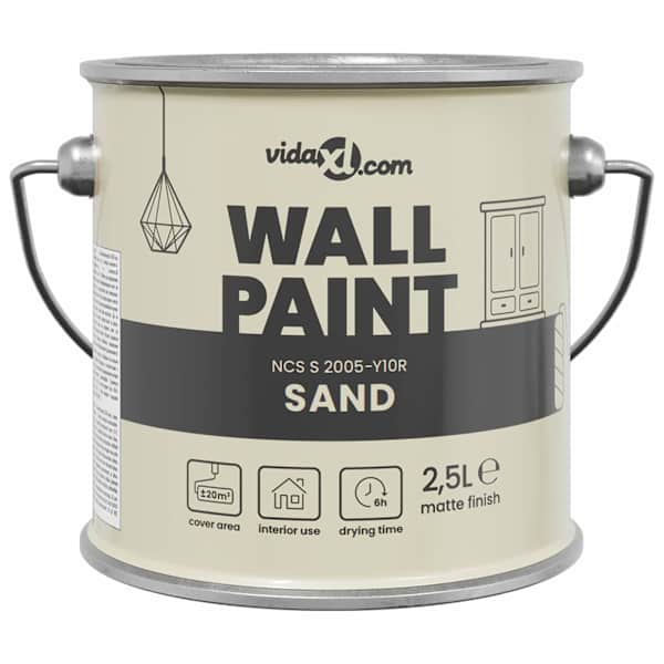 vidaXL Seinav&auml;rv Pruun 2,5 L Seinaprindid