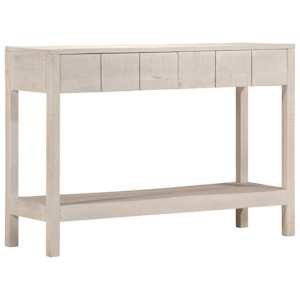 vidaXL konsoollaud, valge, 110 x 35 x 75 cm, mangopuit