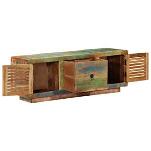 TV skříňka 110 x 30 x 40 cm masivní recyklované dřevo - obrázek 5
