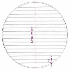 Grilovací rošt kulatý Ø 34,5 cm 304 nerezová ocel - obrázek 6