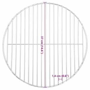 Grilovací rošt kulatý Ø 37 cm 304 nerezová ocel - obrázek 6