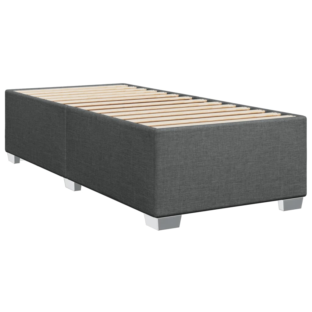 vidaXL Bedframe zonder matras 80x200 cm stof donkergrijs afbeelding