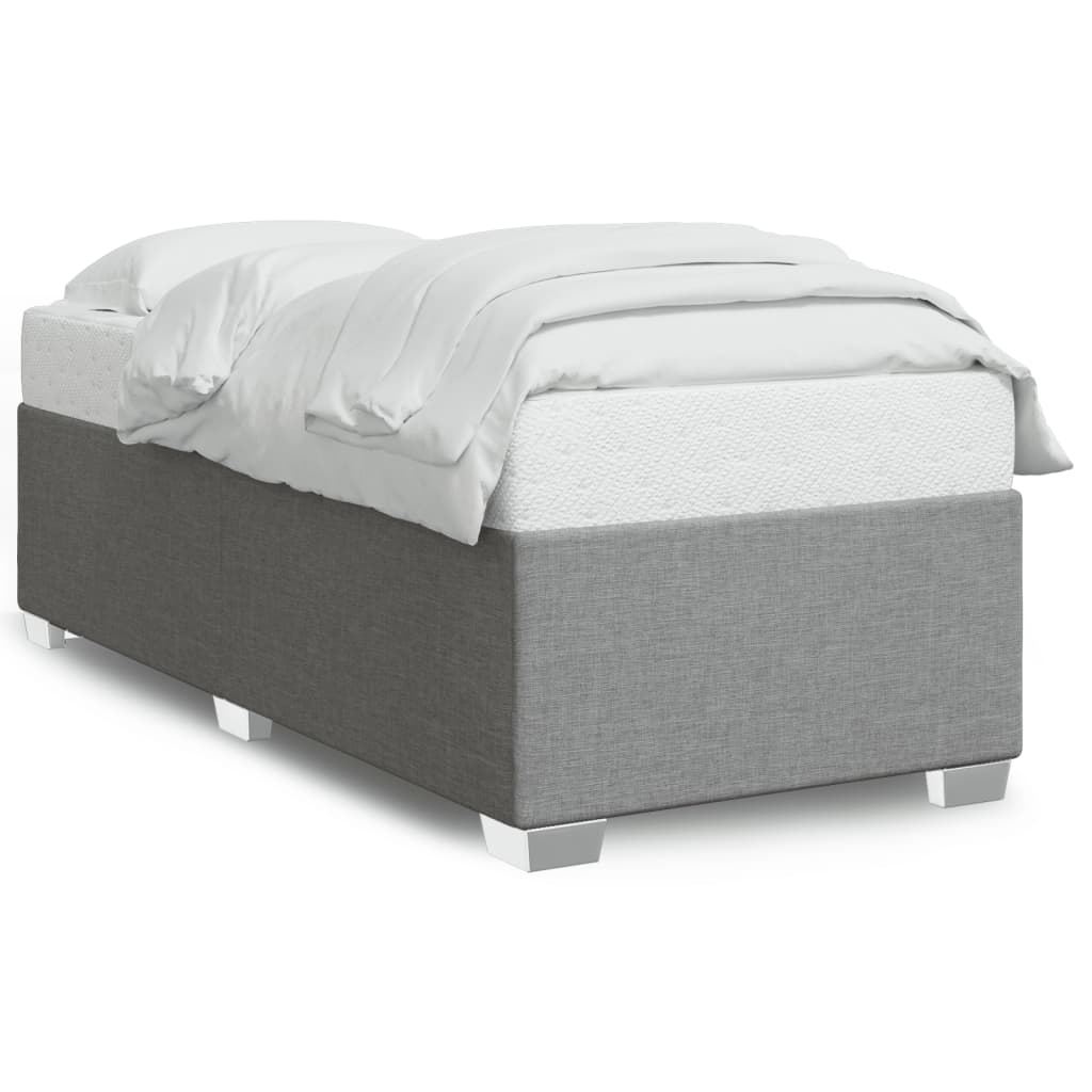 vidaXL Bedframe zonder matras 90x190 cm stof lichtgrijs grijs, foto 3