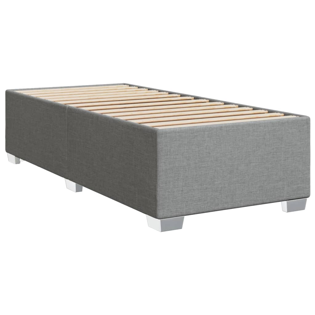 vidaXL Bedframe zonder matras 90x190 cm stof lichtgrijs afbeelding