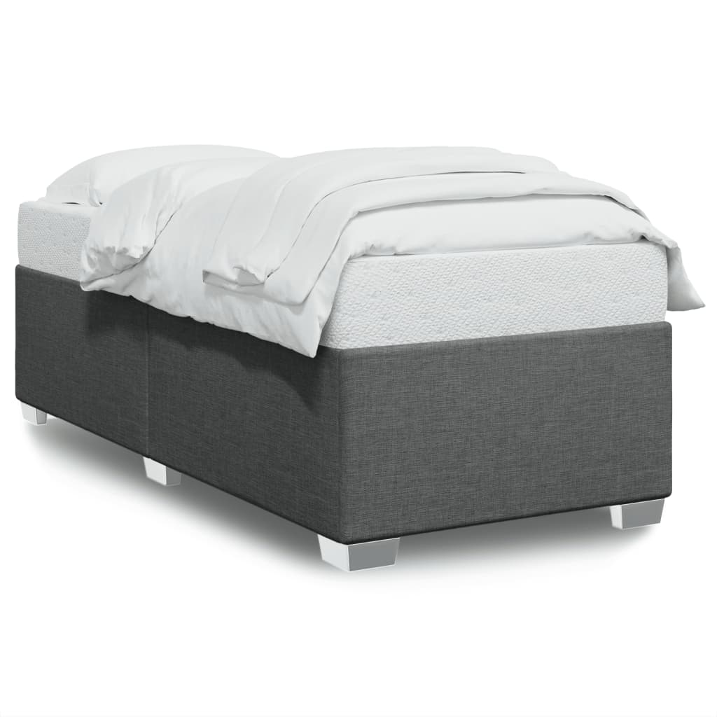 vidaXL Bedframe zonder matras 90x190 cm stof donkergrijs grijs, foto 3