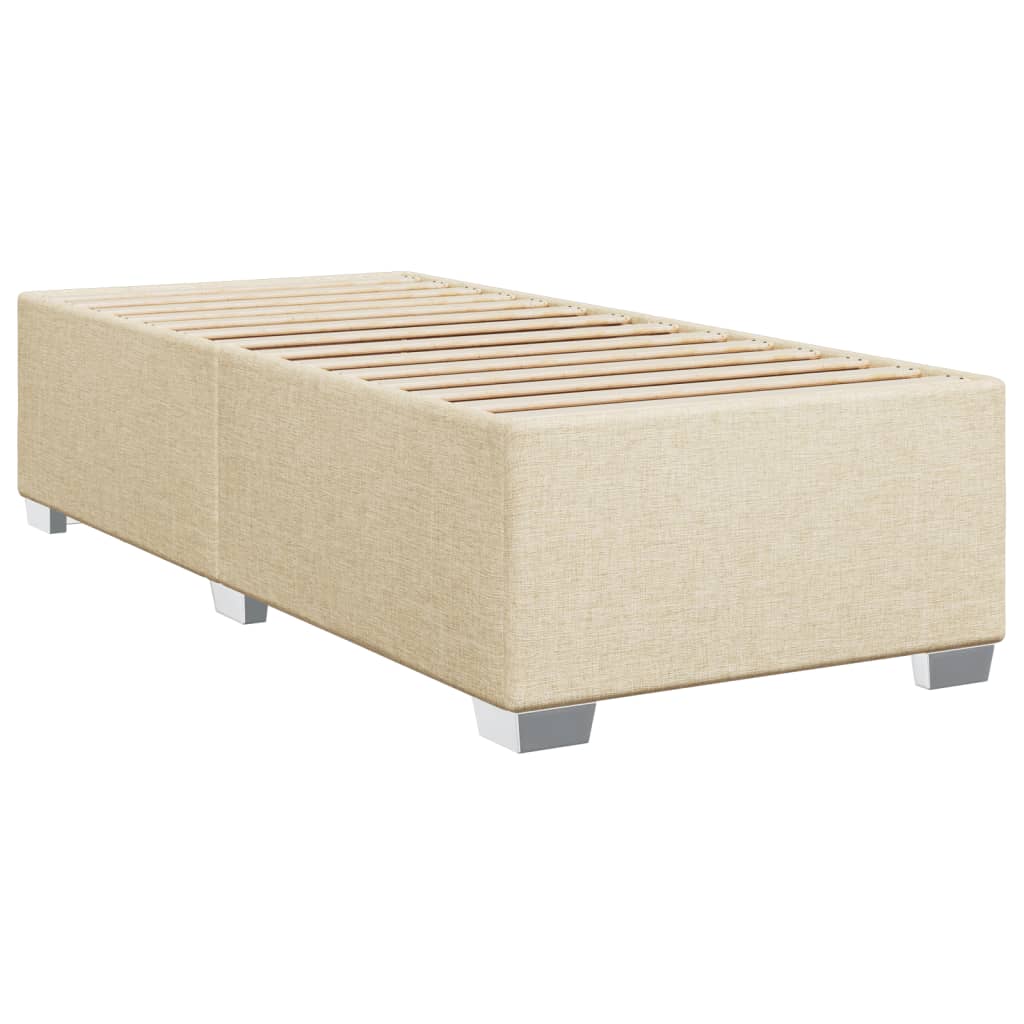 vidaXL Bedframe zonder matras 90x190 cm stof crèmekleurig afbeelding