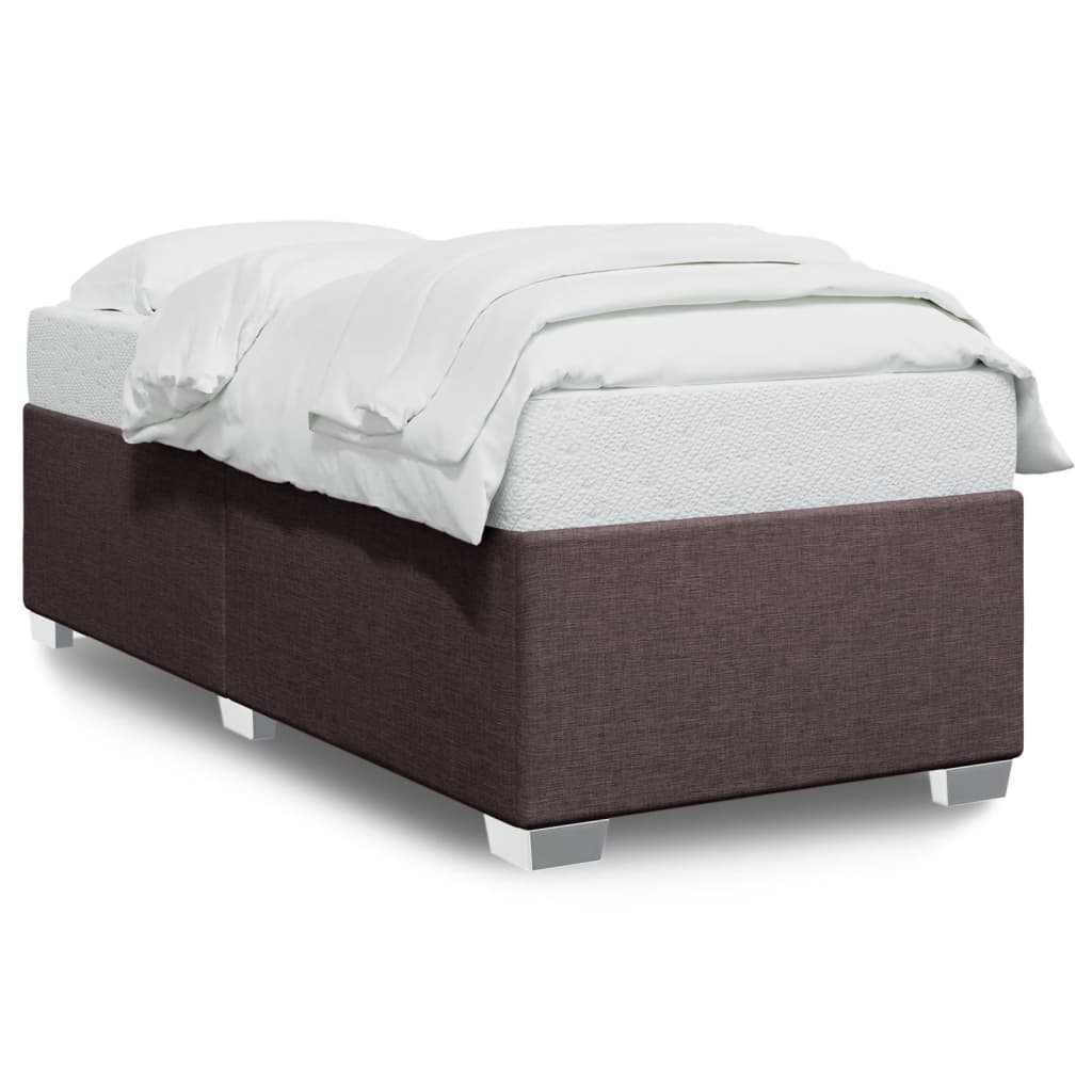 vidaXL Bedframe zonder matras 90x200 cm stof donkerbruin bruin, foto 3